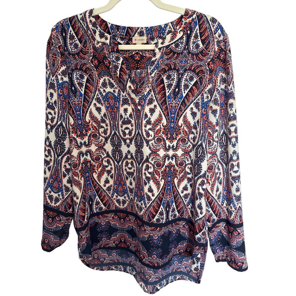 Cremieux BOHO Multi-color Long Sleeves Lightweight Size S Runs Big GUC